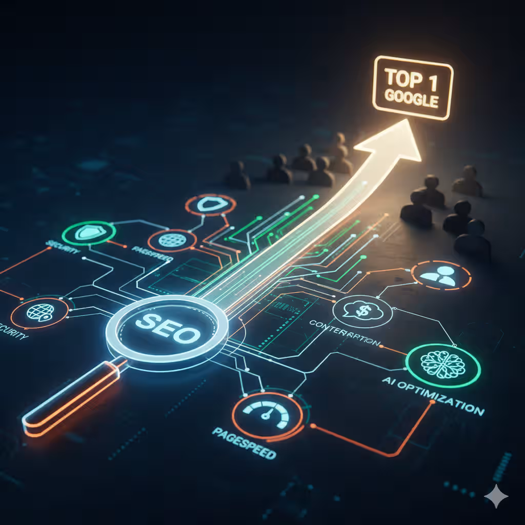 Illustration af professionel hjemmeside og SEO strategi